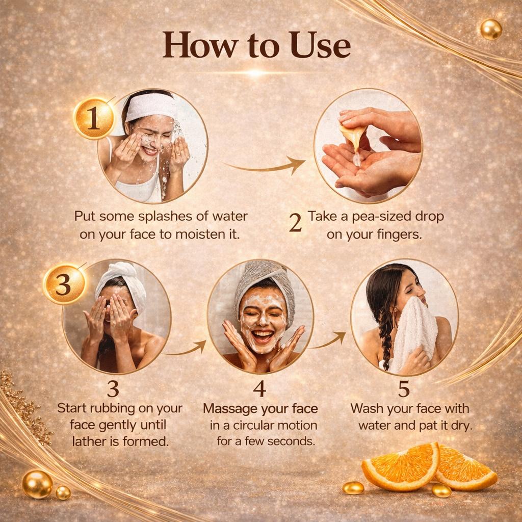 Sanjuli Vitamin C Face Wash with Scrub | Brightening & Deep Cleansing Face Wash