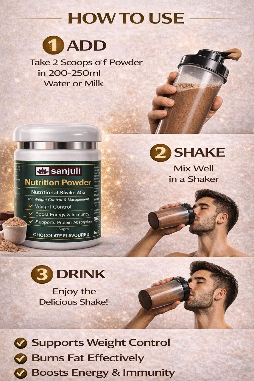 Sanjuli Nutrition Protein Powder 250gm for Weight Control, Boost Energy & Immunity