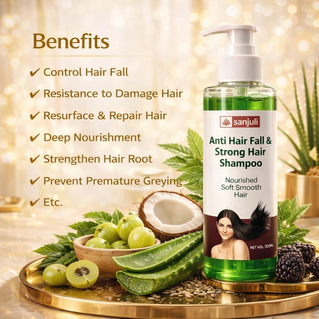Sanjuli Anti Hair Fall & Strong Hair Shampoo 200 ML | Get Strong, Thick & Long Hair