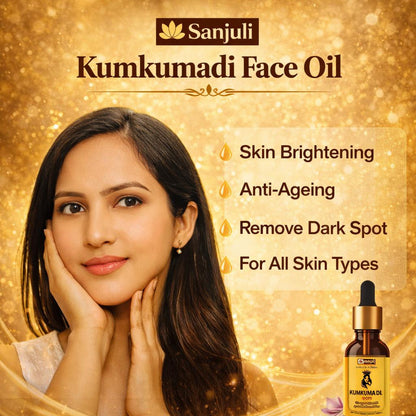 SANJULI Kumkumadi Oil | Ayurvedic blend for Skin Glow, Anti-Aging & Dark Spot Removal | 30 ml