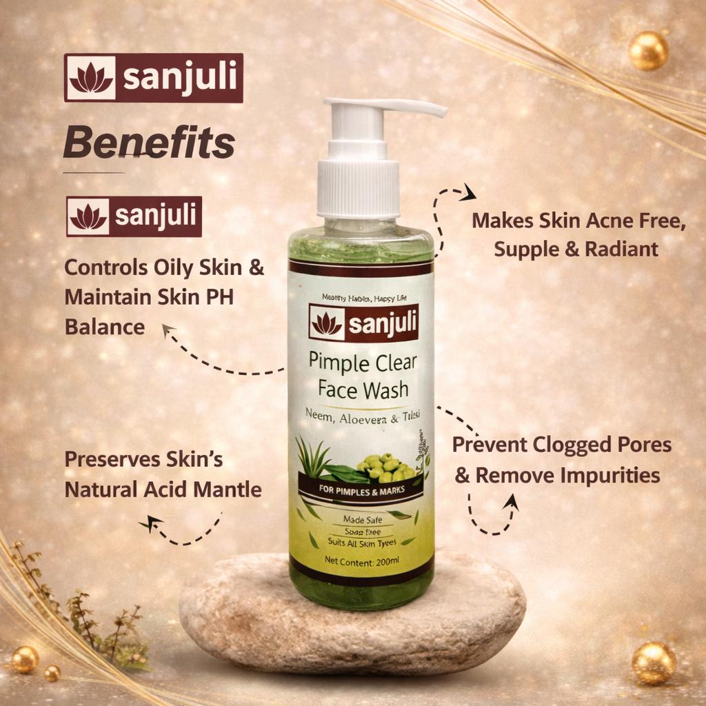 Sanjuli Pimple Clear Face Wash | Acne Control & Oil Balancing Cleanser