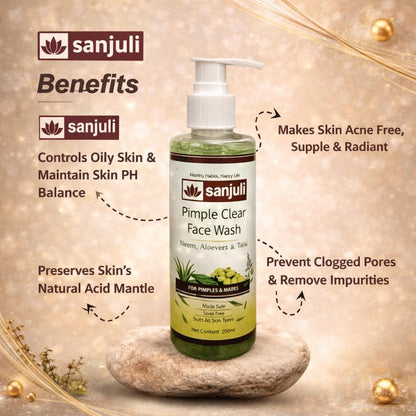 Sanjuli Pimple Clear Face Wash | Acne Control & Oil Balancing Cleanser