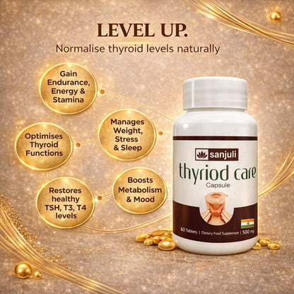 Sanjuli Thyroid Care Capsules 60 Capsules | Herbal Support for Thyroid Balance