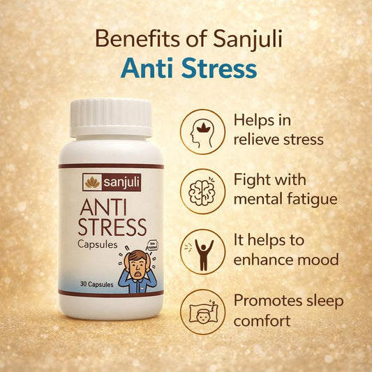 Sanjuli Anti Stress Capsules 30 Capsules | Herbal Support for Calmness & Mental Balance