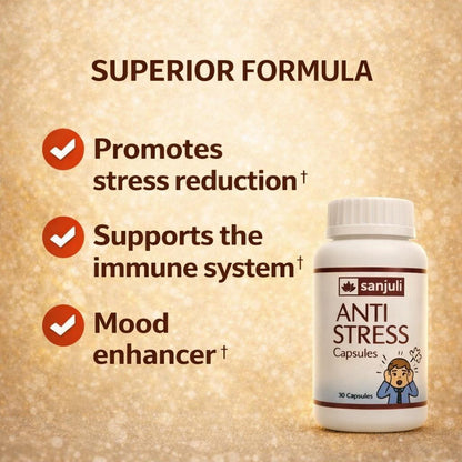Sanjuli Anti Stress Capsules 30 Capsules | Herbal Support for Calmness & Mental Balance
