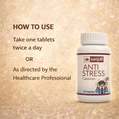 Sanjuli Anti Stress Capsules 30 Capsules | Herbal Support for Calmness & Mental Balance