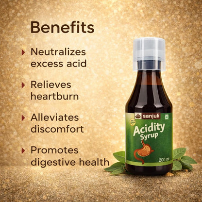 Sanjuli Acidity Syrup 200 ml | Herbal Digestive & Acidity Relief Support