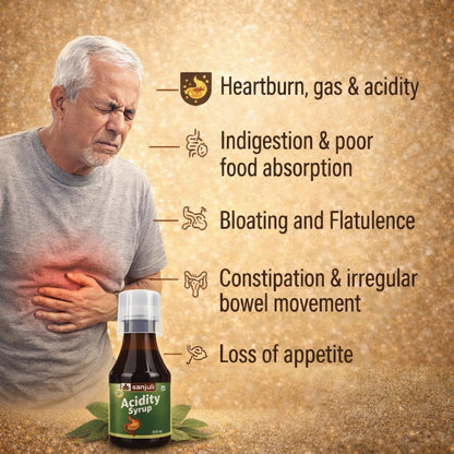 Sanjuli Acidity Syrup 200 ml | Herbal Digestive & Acidity Relief Support