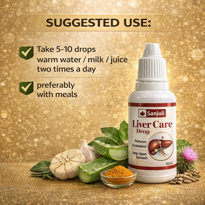 SANJULI HERBAL & AYURVEDA Liver Detox Drop, Strengthens & Improves Digestion, Natural Rejuvenator & Liver Detoxifier