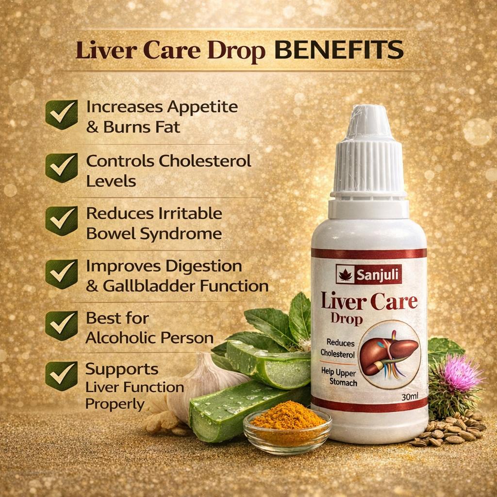 SANJULI HERBAL & AYURVEDA Liver Detox Drop, Strengthens & Improves Digestion, Natural Rejuvenator & Liver Detoxifier