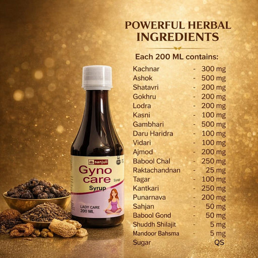 Sanjuli Herbal and Ayurveda 200ml/, Herbal Supplement for Hormonal Balance, PCOS, PCOD, Period Pain Relief