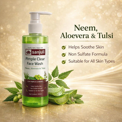 Sanjuli Pimple Clear Face Wash | Acne Control & Oil Balancing Cleanser